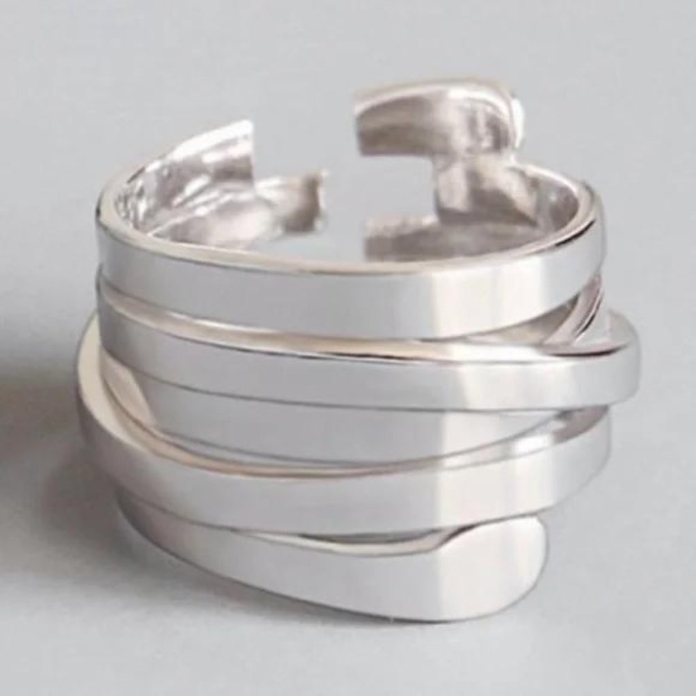 ADJUSTABLE 925 STERLING SILVER INFINITY RING, CUTE RING, SHINY RING. - Picture 1 of 4